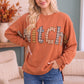 Basic Witch Plaid Patch Sweatshirt