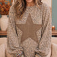 Wild Star Leopard Studded Sweatshirt