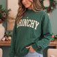 Grinchy Vibes Only Oversized Holiday Sweatshirt