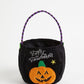 Black and Orange Plush Halloween Mini Tote