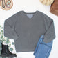 IN STOCK Lace Accent Vintage Wash Pullover - Black