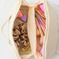 Large Capacity Quilted Makeup Bag in Cream