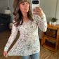 Long Sleeve Sarah Ruffle Top - Olive Meadow