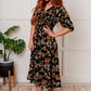 Look My Way Smocked Bodice Button Down Dress