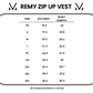 Remy Zip Up Vest - Shiny Black