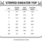 Striped Sweater Top - Black and Purple