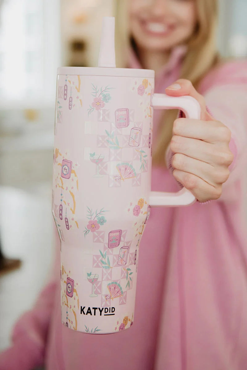 PREORDER: Mahjong Pieces Wholesale Flip Top Tumbler// eta 2-3 weeks