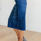 High Rise Denim Midi Skirt - Judy Blue