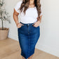 High Rise Denim Midi Skirt - Judy Blue