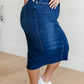 High Rise Denim Midi Skirt - Judy Blue