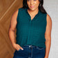 Wren Top in Deep Green