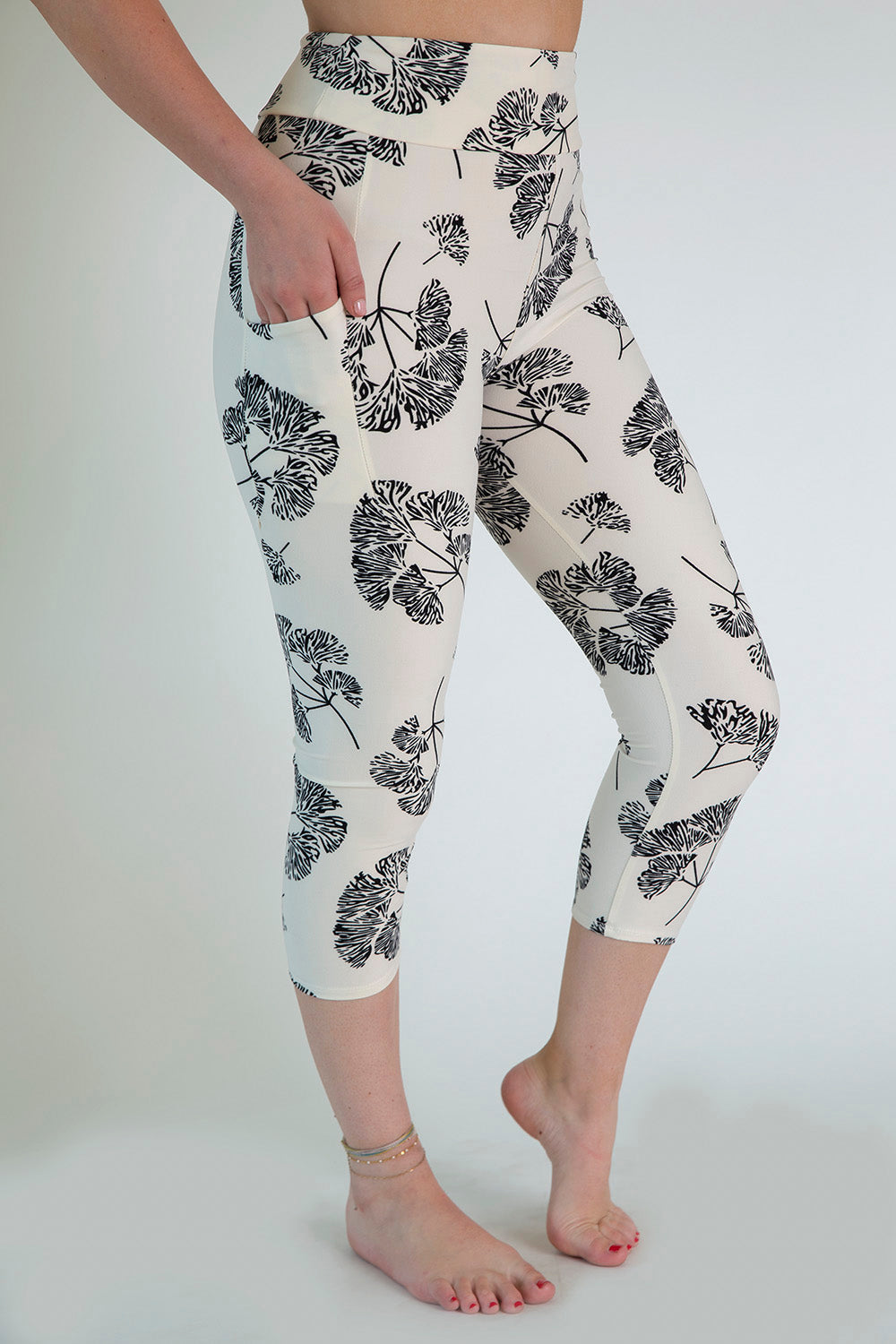 Cream and Black Leggings