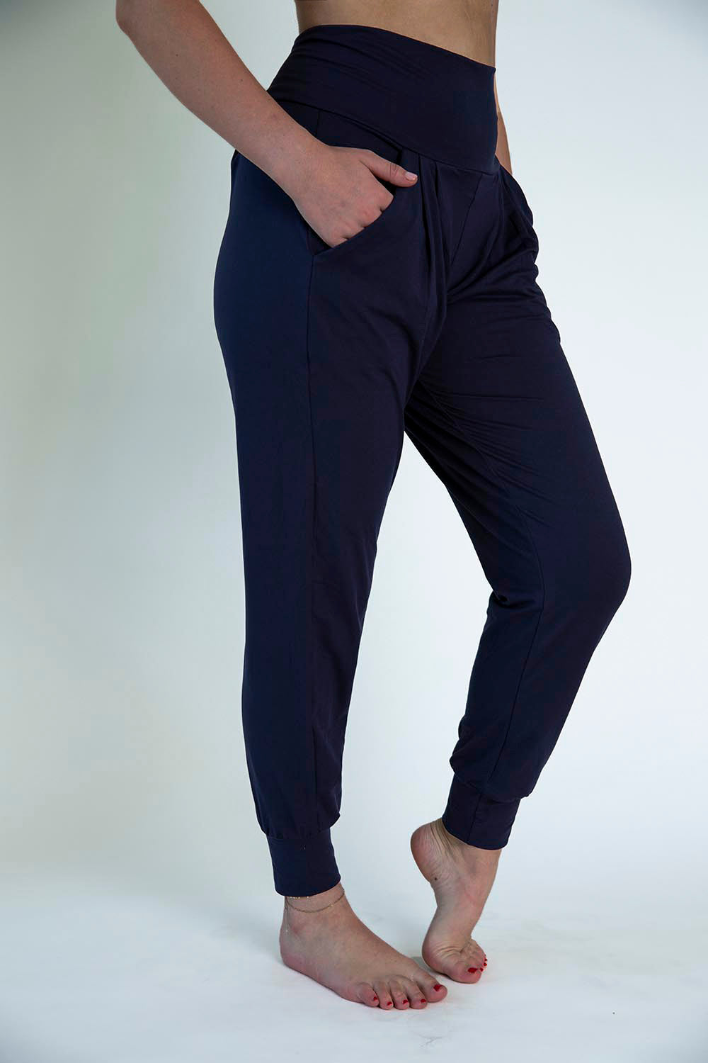 Navy Solid Pants