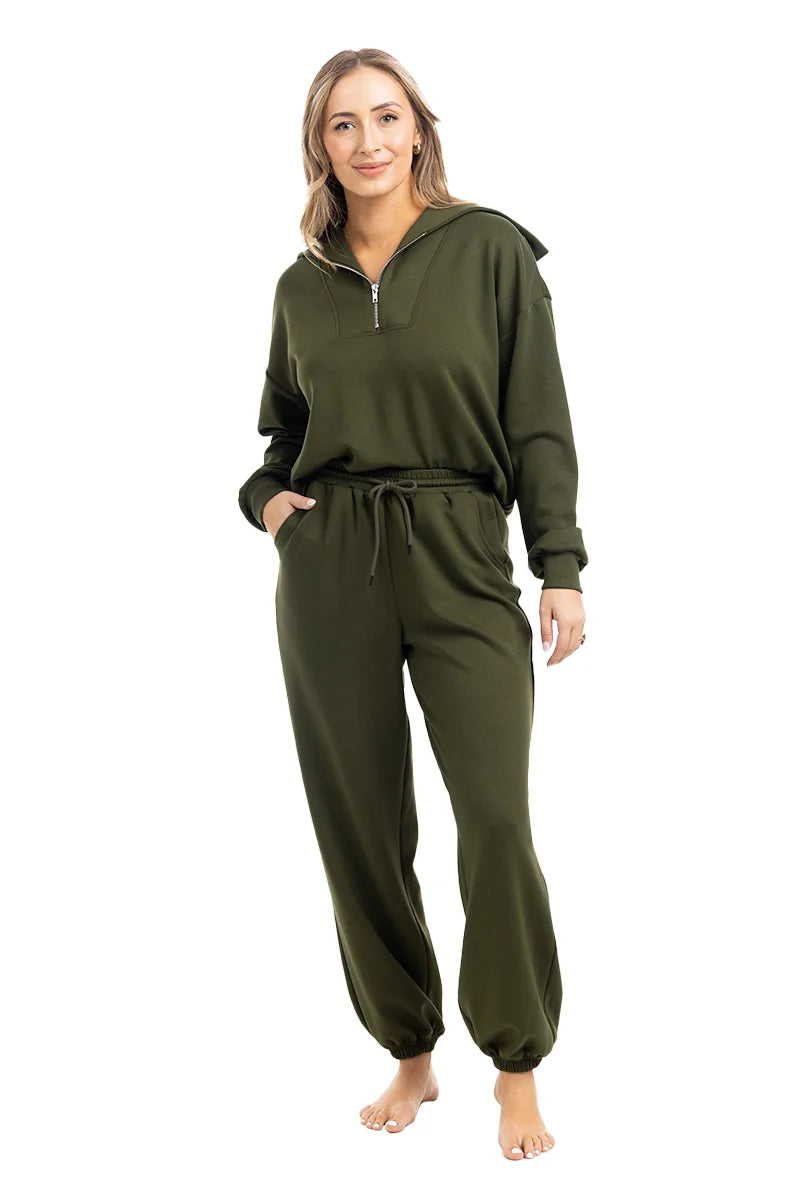 PREORDER: Olive Two-Piece Pants Set // eta early Sept