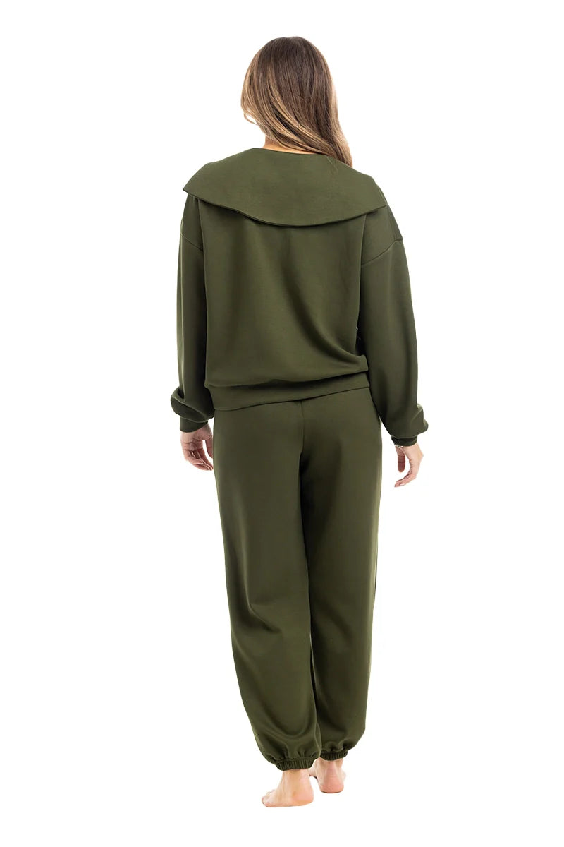 PREORDER: Olive Two-Piece Pants Set // eta early Sept