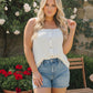 Sunny Days Ribbed Button Tank