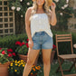 Sunny Days Ribbed Button Tank