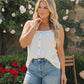 Sunny Days Ribbed Button Tank