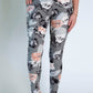 Light Gray Floral Leggings