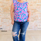 Petals on the Moon Flutter Sleeve Blouse in Royal Pink