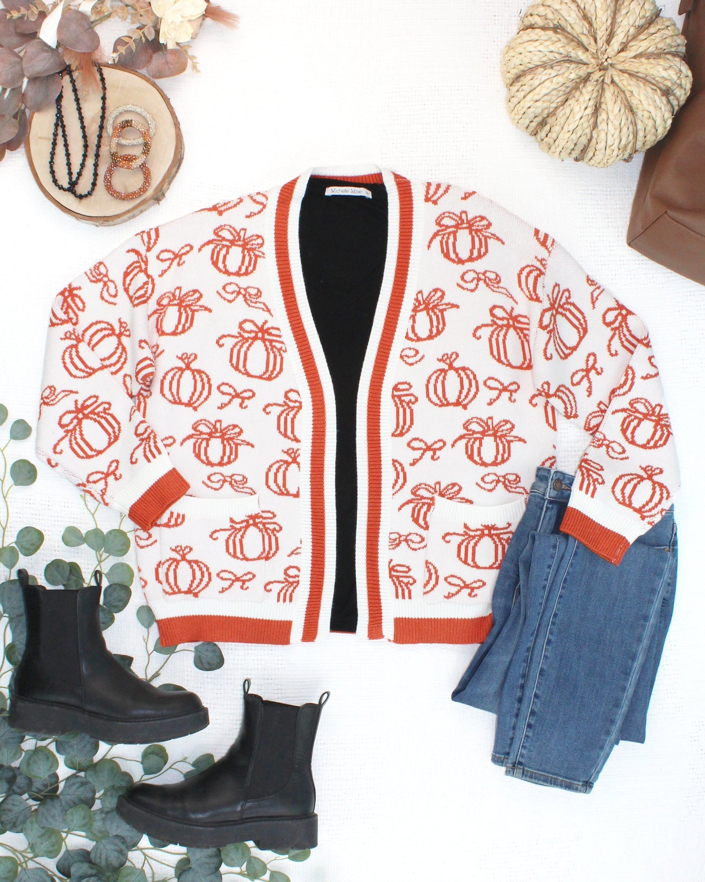 Pumpkins Pocket Cardigan