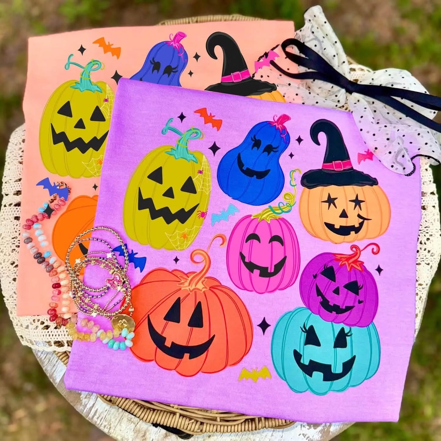 PREORDER: Colorful Jack-O-Laterns Tee // ships 2-3 weeks
