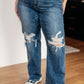 Rose High Rise 90's Straight Jeans in Dark Wash - Judy Blue