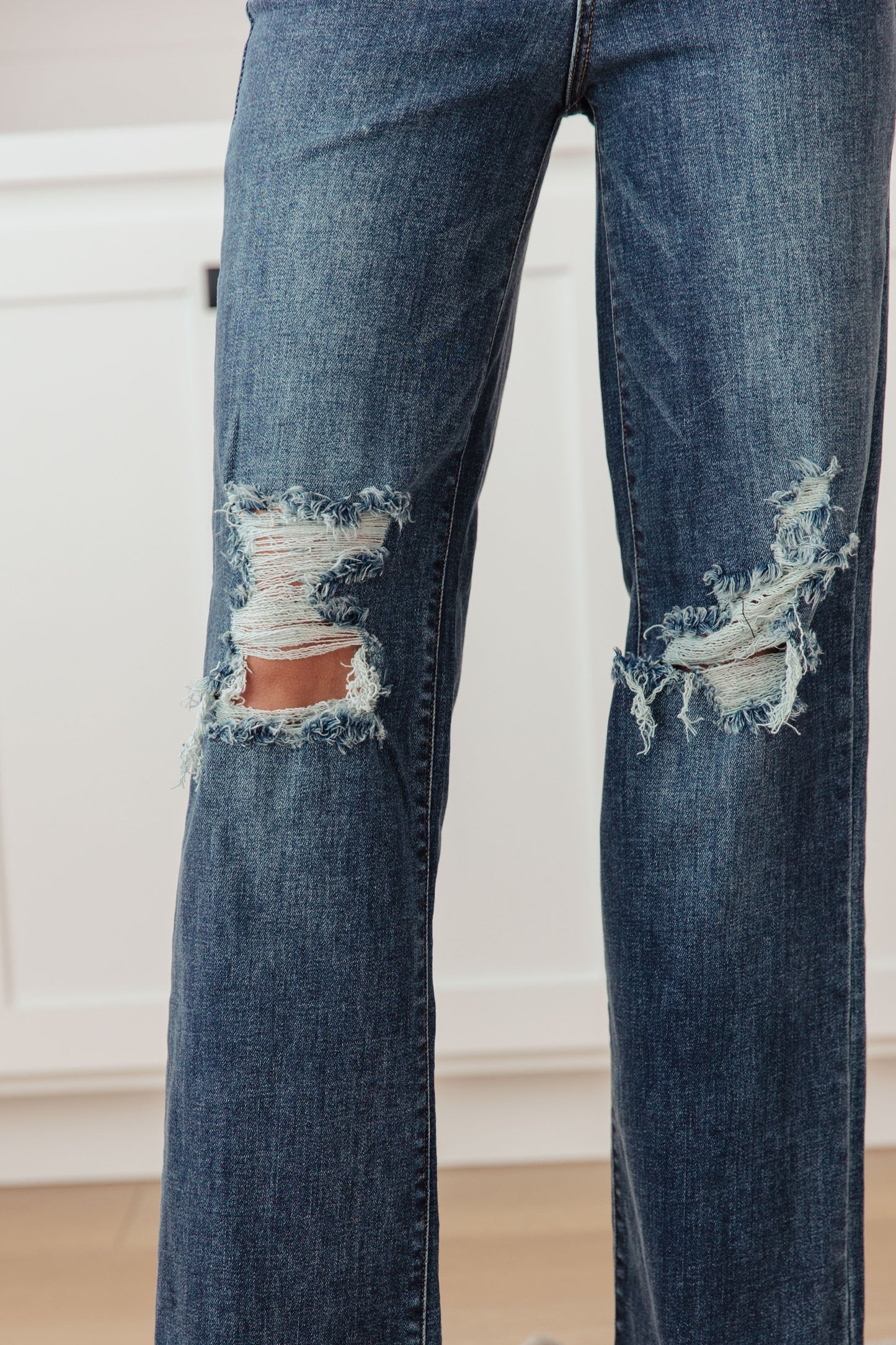 Rose High Rise 90's Straight Jeans in Dark Wash - Judy Blue
