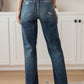 Rose High Rise 90's Straight Jeans in Dark Wash - Judy Blue