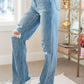 Rose High Rise 90's Straight Jeans in Light Wash - Judy Blue