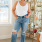 Rose High Rise 90's Straight Jeans in Light Wash - Judy Blue