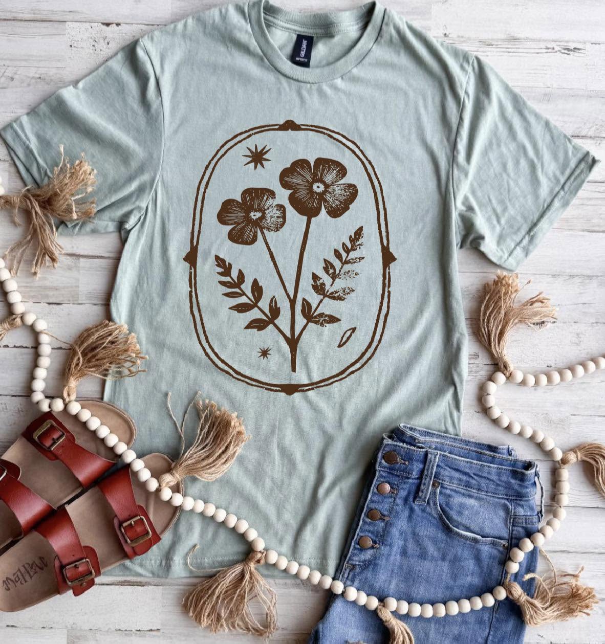 PREORDER: Framed Florals Tee // eta 2-3 weeks