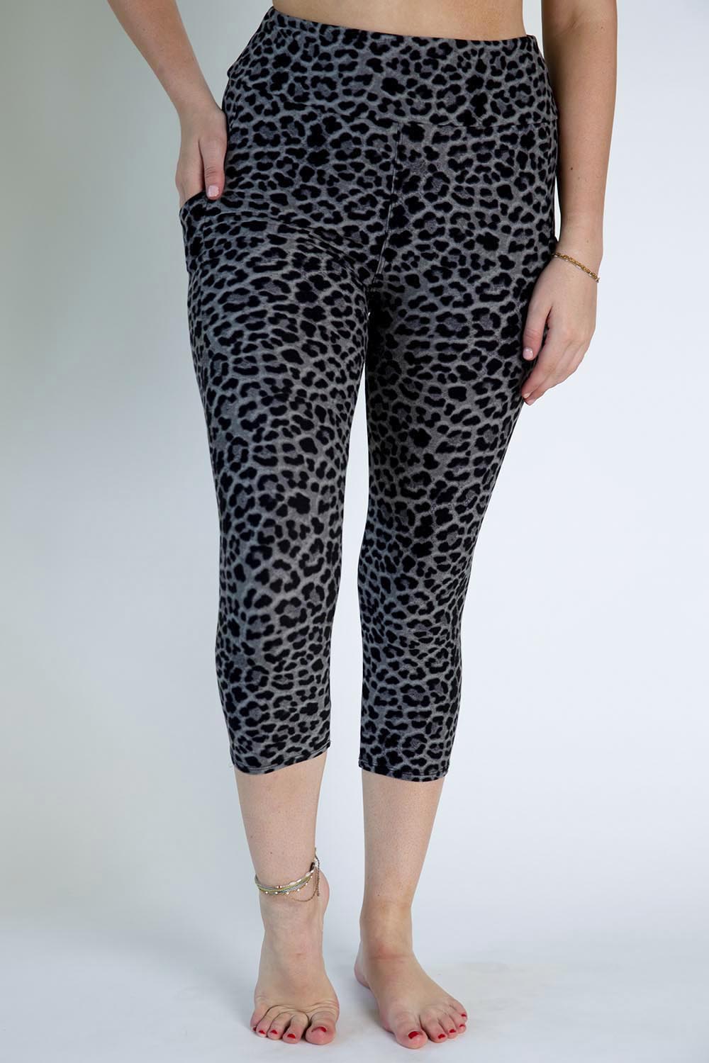 Gray and Black Leggings