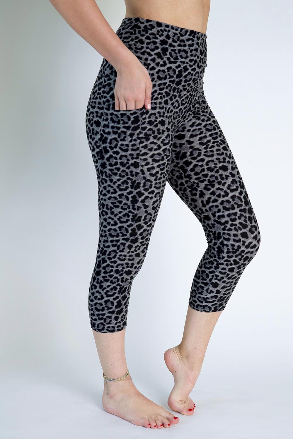 Gray and Black Leggings