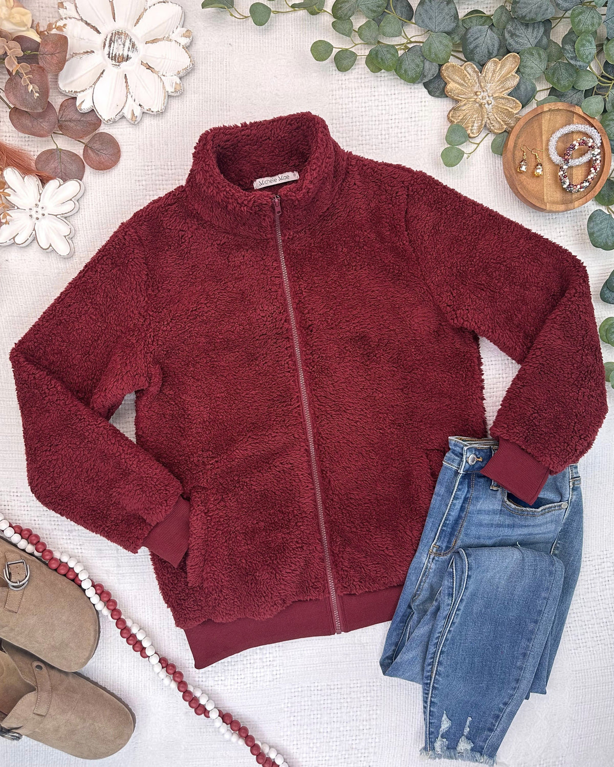 Skylar Sherpa Fullzip - Cranberry