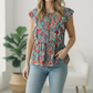 Flirting in the Museum Emerald Blouse