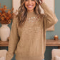 Gilded Warmth Sequin Mock Neck Sweater