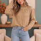 Gilded Warmth Sequin Mock Neck Sweater