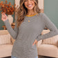 Stripe It Up Long Sleeve Tee in Black
