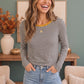 Stripe It Up Long Sleeve Tee in Black