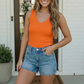 Sun Soaked Days Ribbed Tank in Orange