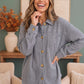 Dreamy Boyfriend Shacket in Slate Blue