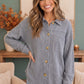 Dreamy Boyfriend Shacket in Slate Blue