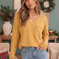 Golden Hour Waffle Knit Top