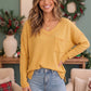 Golden Hour Waffle Knit Top