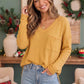 Golden Hour Waffle Knit Top