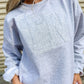 PREORDER: LARGE Tonal Custom Embroidery Applique Sweatshirt //ships in 3-4 weeks