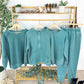 Lace Accent Vintage Wash Pullover - Teal