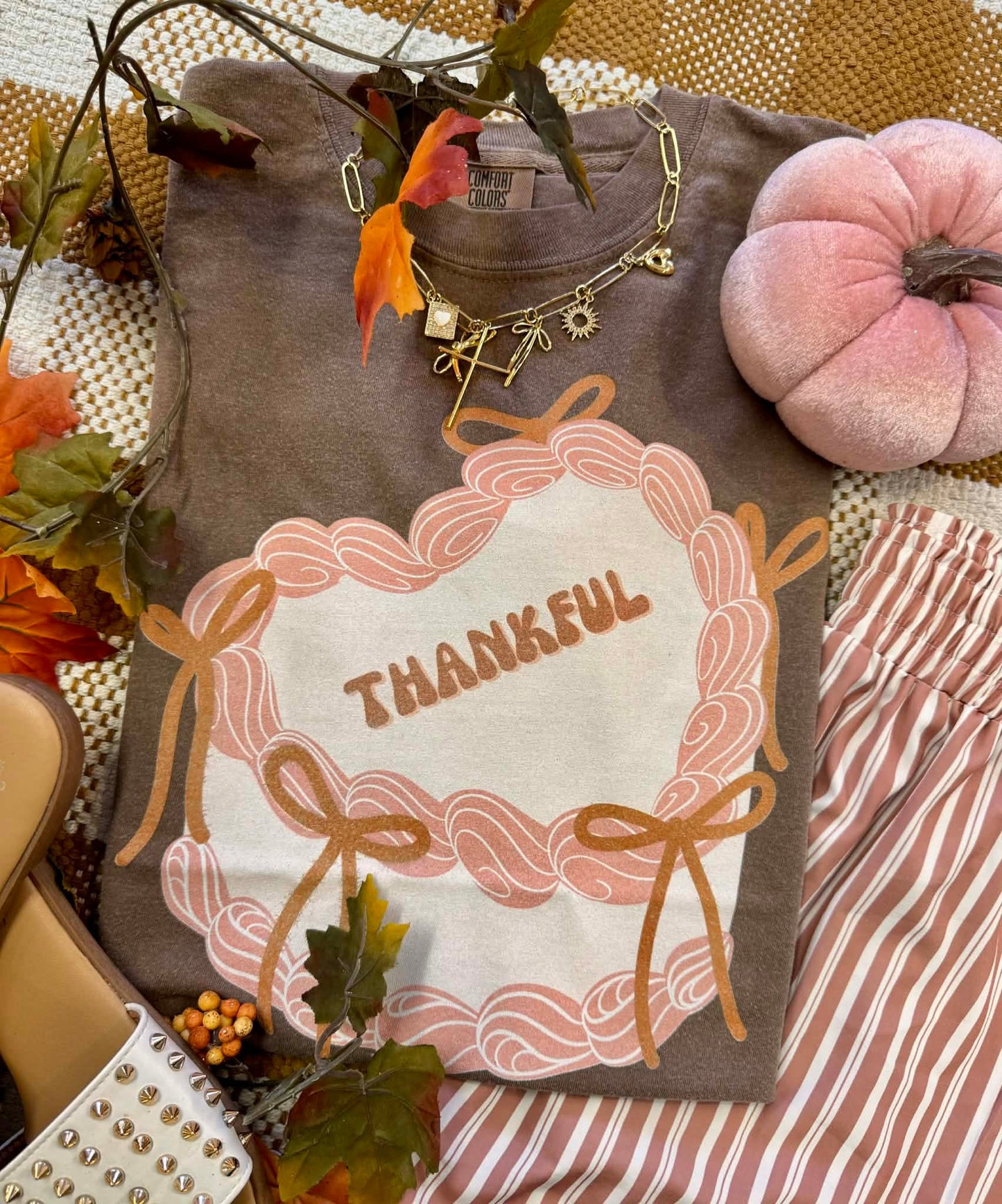 PREORDER: Thankful Bow Cake Tee OR Long Sleeve Tee / ships in 2-3 weeks