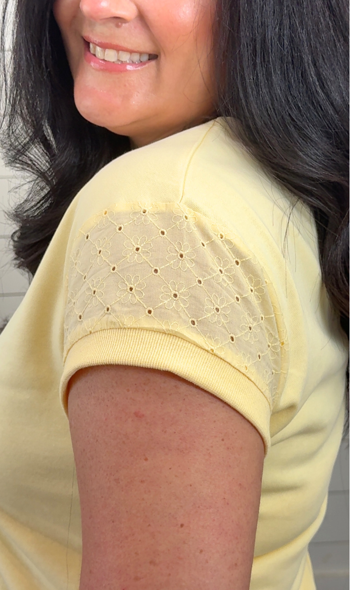 *ships free today* Sunshine Stroll Eyelet Lace Sleeve Lounge Set